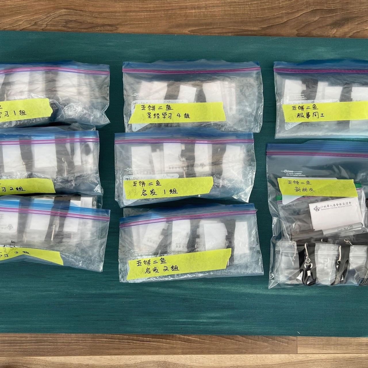 每个小组的名牌